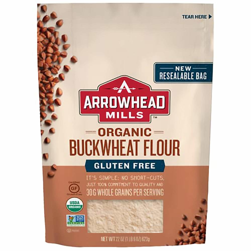 arrowhead mills organic buckwheat gluten free flour bag
