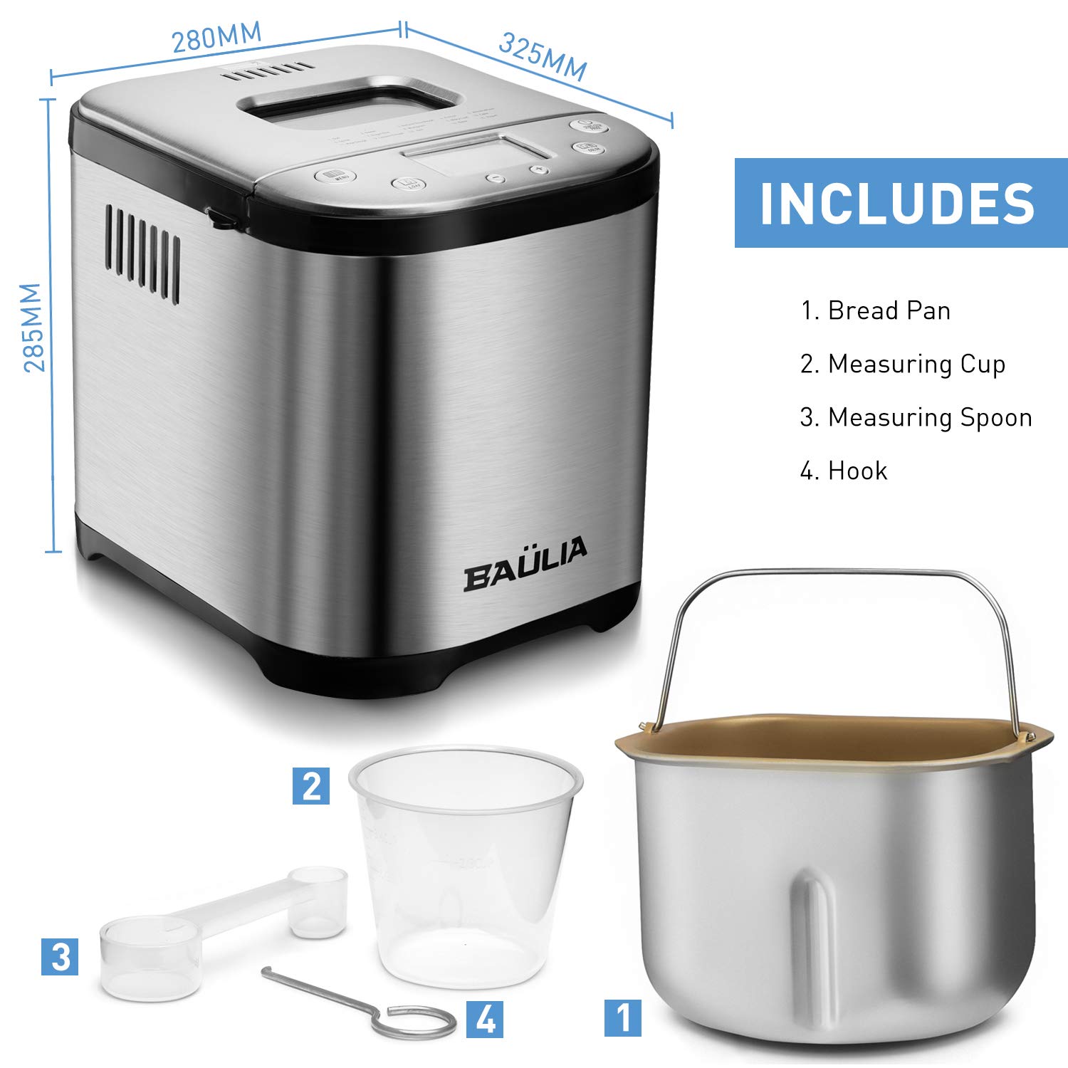 Baulia BM822 Automatic Bread Maker Review Make Bread At Home