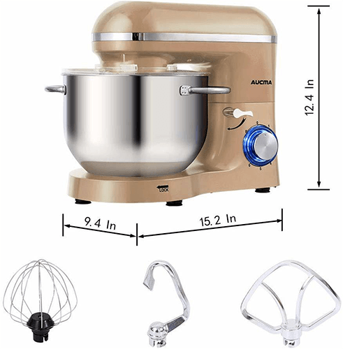 How big is the Aucma stand mixer?