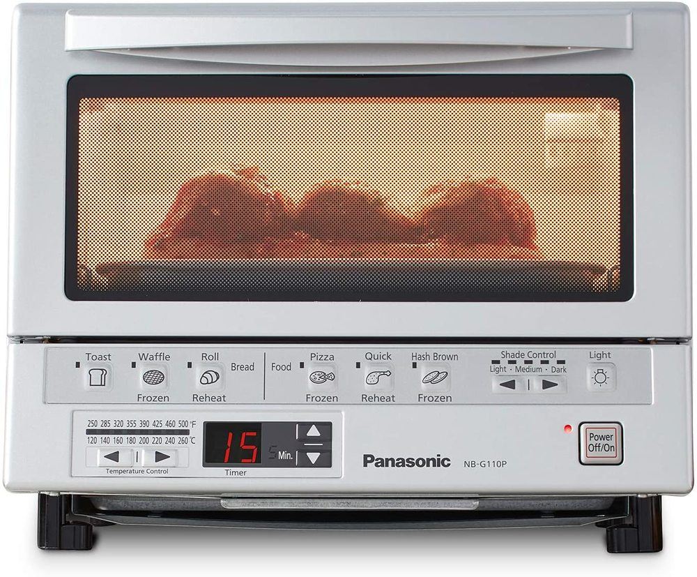panasonic nb g110p flashxpress toaster oven with double infrared heating