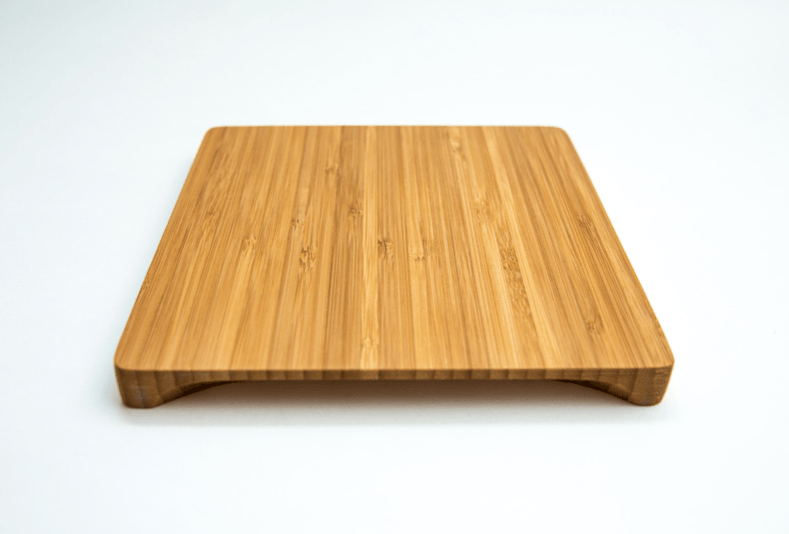 A classic bamboo cutting board